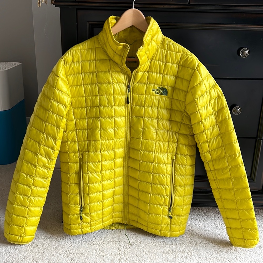 North Face puffy! These are not stains but picture shadows!